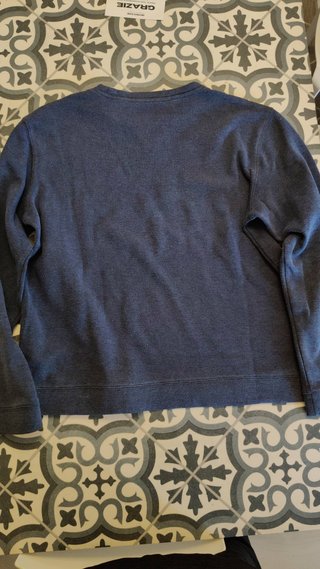 Felpa Gas Jeans blu con logo