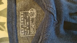 Felpa Gas Jeans blu con logo