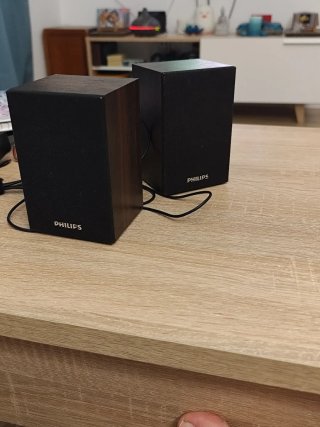 Altavoces Philips Negros y Marrones