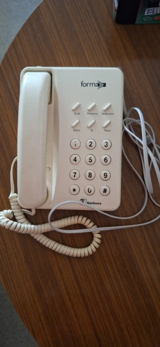 Teléfono fijo Forma blanco