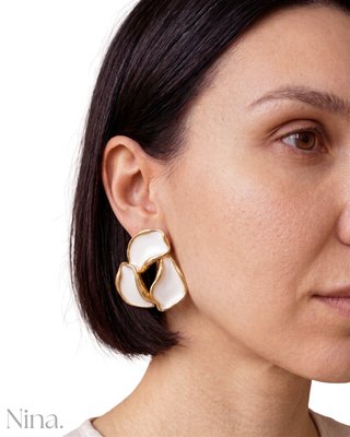 Pendientes Pétalos de Flor • Bañados en oro de 18