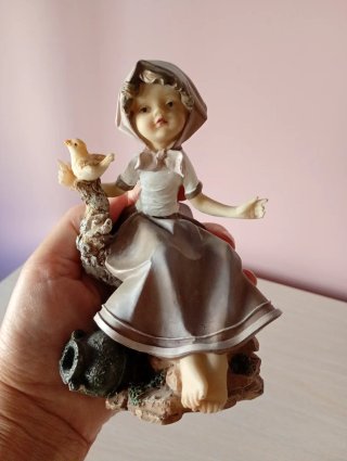 2 statuette vintage stile