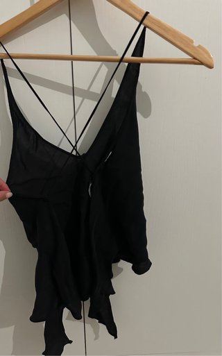 Top Zara TRF Negro Talla XS.