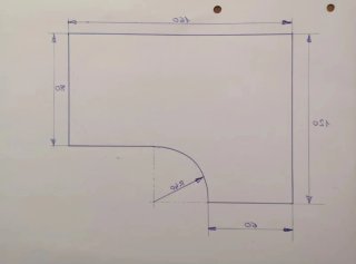 Mesa de oficina madera 160x120 cm