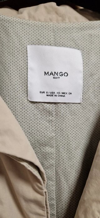Gabardina Mujer Mango Beige