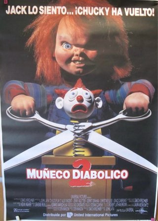 Cartel Cine Muñeco Diabólico II (Chucky)