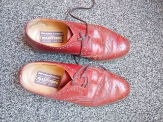 Scarpe Vintage Pelle Bordeau Stringate Eleganti 42