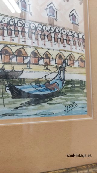 Acuarela Venecia Años 60