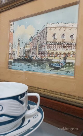 Acuarela Venecia Años 60
