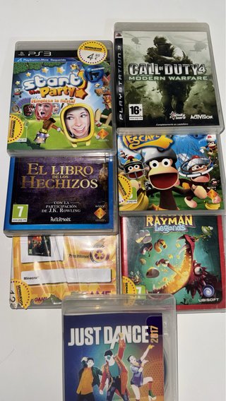 Lote Videojuegos PS3: Call of Duty, Rayman, Just D
