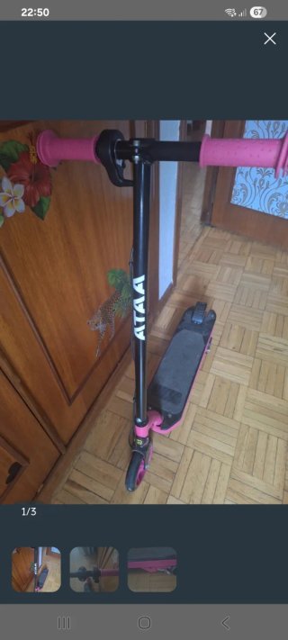 Patinete eléctrico niña rosa