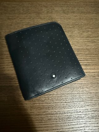 Tarjetero Montblanc Negro Perforado