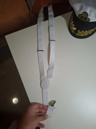 Gorro y tirantes marinero disfraz