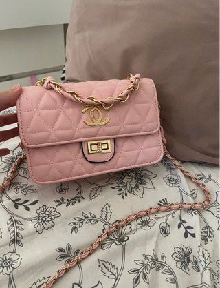 Borsa rosa simil Chanel