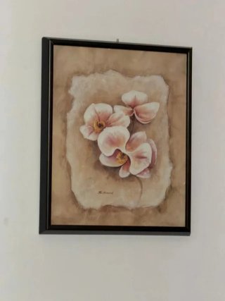 Cuadro Orquídeas Rosas y Marrones