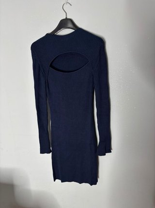 Vestito blu con cut-outlana bellissimo per inverno