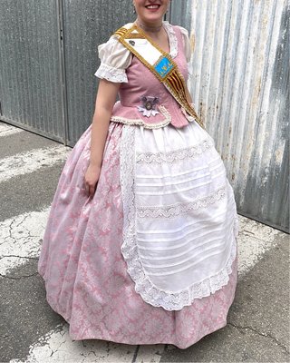 Traje de huertana rosa talla 38-40