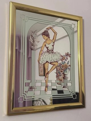 Espejo Decorativo Bailarina Dorado