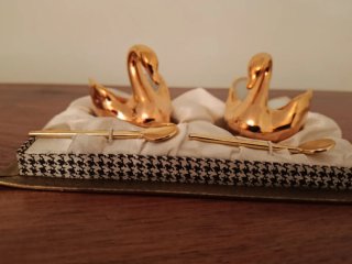 Conjunto Vintage Cisnes Limoges