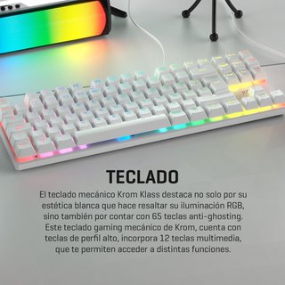 Pack Gaming Krom Klass 4 in 1 RGB - Bianco