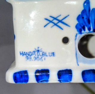 Molino Holandés Cerámica Azul y Blanco