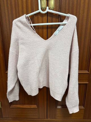 Jersey rosa cuello pico Primark Talla M