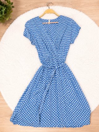 Vestido azul lunares
