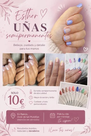 Uñas semipermanentes en Baeza - 10€