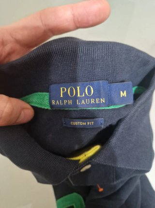 Polo Ralph Lauren M Nero con Logo Arancione