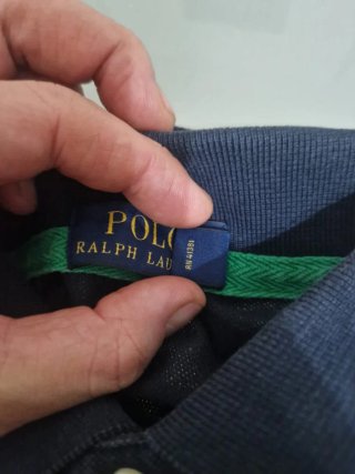 Polo Ralph Lauren M Nero con Logo Arancione