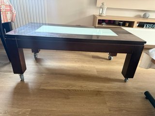 Mesa de centro madera y cristal