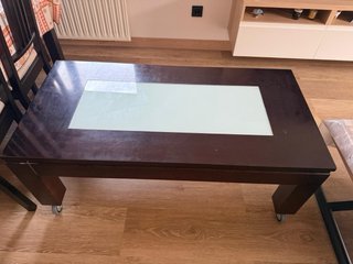 Mesa de centro madera y cristal