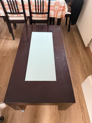 Mesa de centro madera y cristal