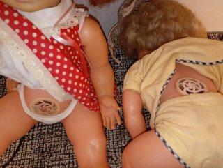 2 Muñecas Antiguas Vestidas