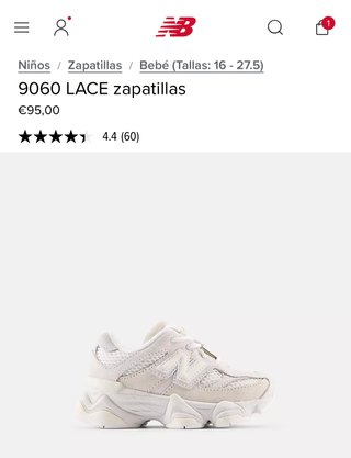 Zapatillas New Balance 9060 LACE Bebé