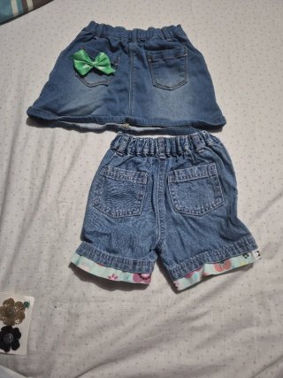 Falda y Short Vaquero Niña 3-6MESES