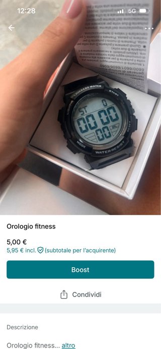 Orologio da polso nero