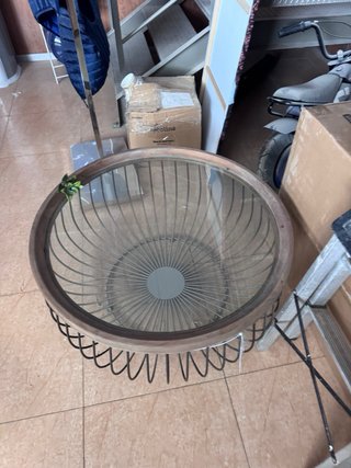 Mesa de centro Bizzotto madera y cristal