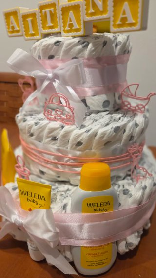 Tarta Pañales Personalizada Bebé