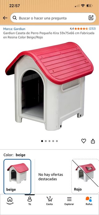 Caseta perro montada como nueva