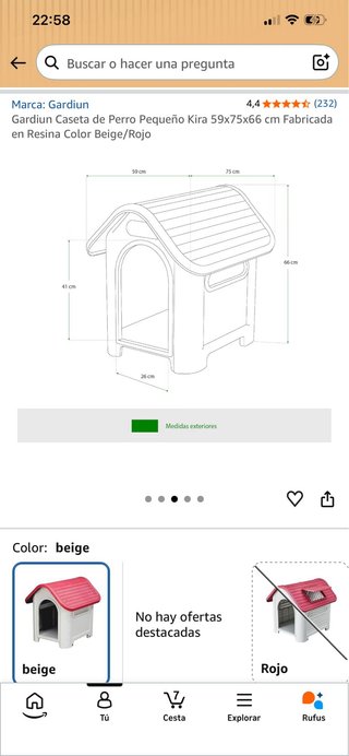 Caseta perro montada como nueva