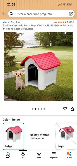 Caseta perro montada como nueva