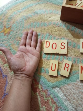Letras madera minúsculas y mayúsculas