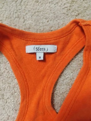 Camiseta Sfera Tirantes Racerback Talla M Naranja