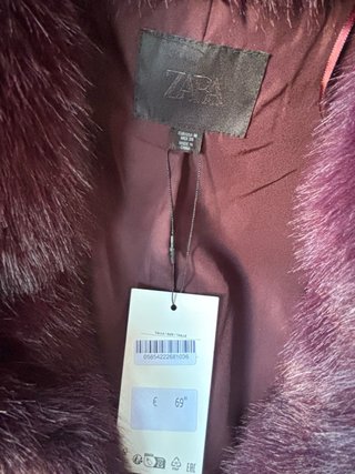 Abrigo pelo Zara Talla M