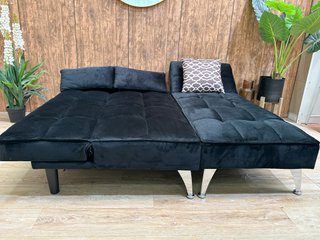 Sofá Cama Chaise Longue Negro 200cm