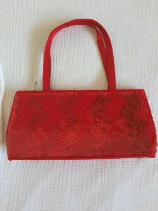 Bolso de fiesta lentejuelas rojo