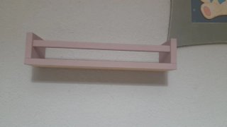 4 Estanterías de madera rosa y blanco