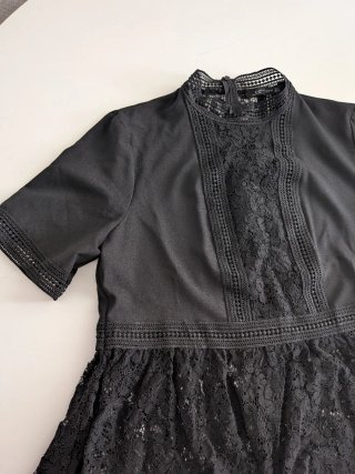 Blusa Zara Woman Encaje Negro