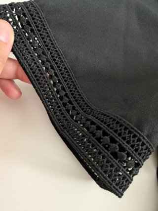 Blusa Zara Woman Encaje Negro